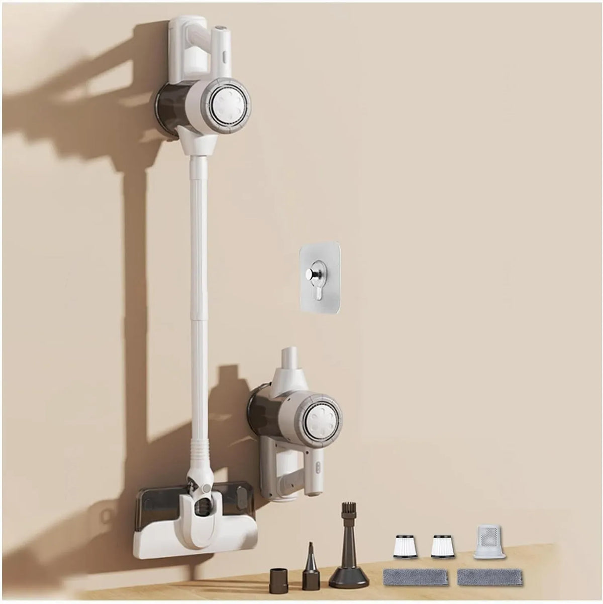 Aspirateur, vapeur, blanc, appareil électrique d'aspiration, Balai Aspirateur Laveur 5 en 1 Compact