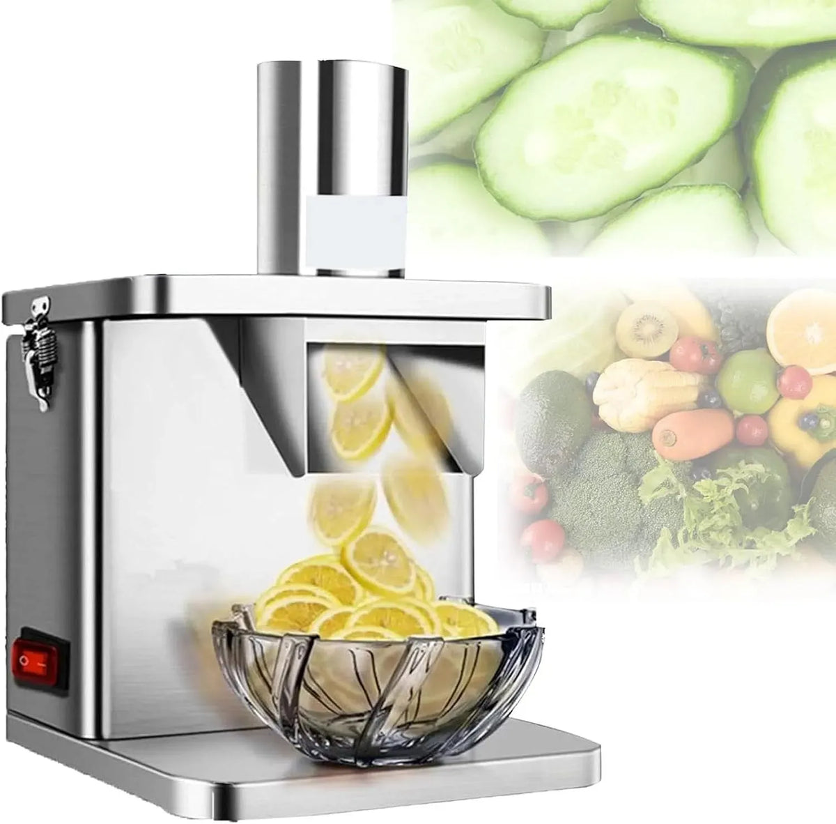 Trancheuse Électrique, Coupe-Légumes Électrique, pour Coupe-Légumes Professionnel, Râpe Rotative Électrique 250 W pour Légumes, Hachoir À Légumes